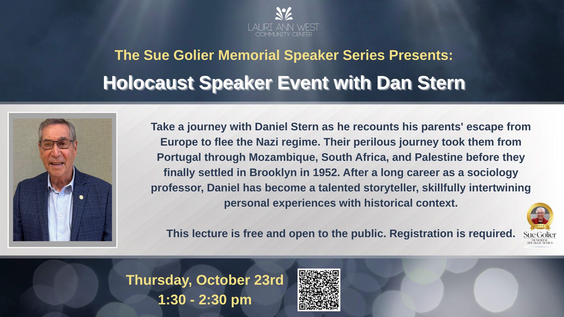 Holocaust Speaker Event with Dan Stern